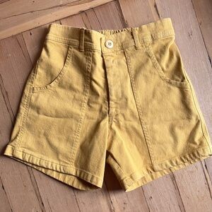 Jungmaven Venice High Waist Yellow Summer Shorts NWOT